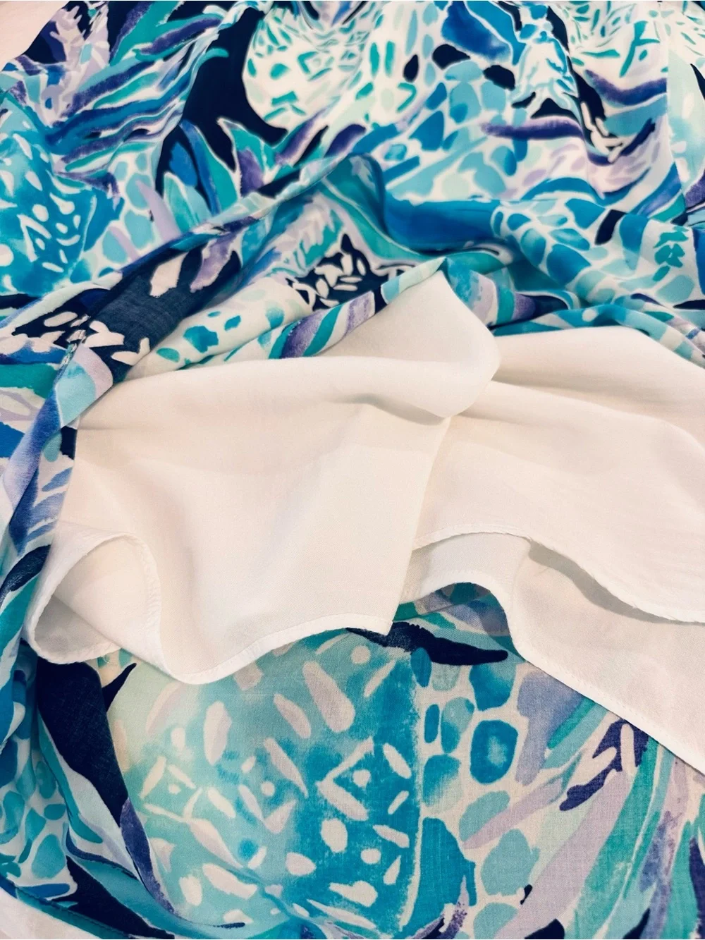 Lilly Pulitzer Off-Shoulder Lined Tropical Print Dress - Like New. - Picture 7 of 9